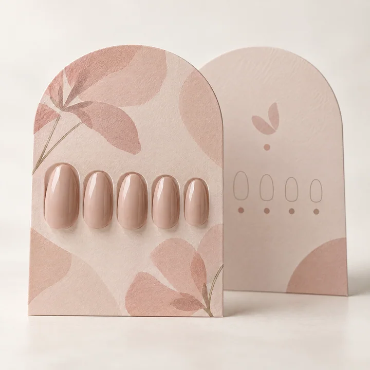 Backing cards illustration for nail packaging