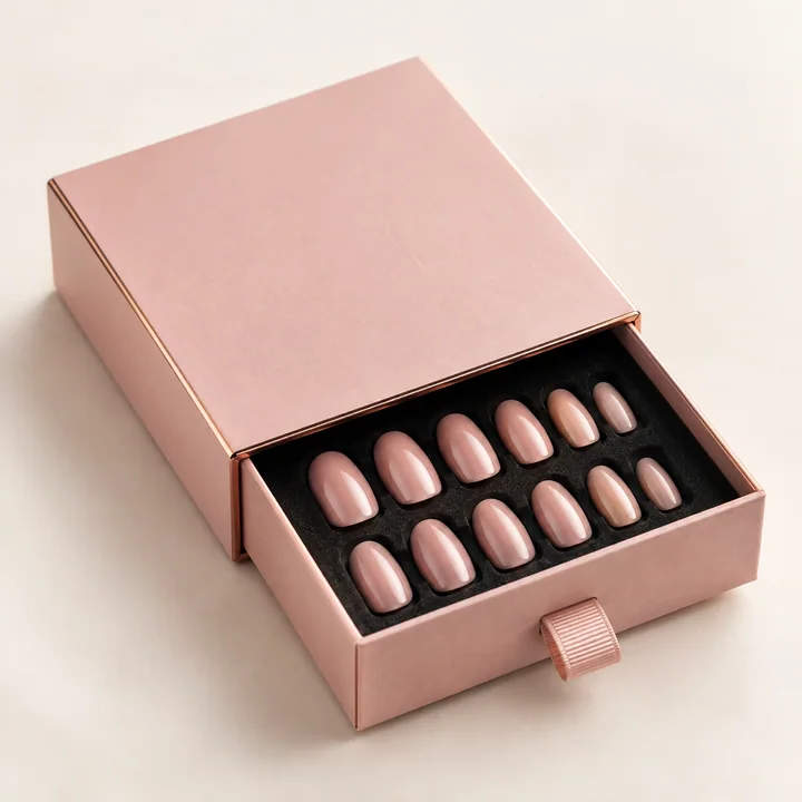 Packaging boxes illustration for nail packaging